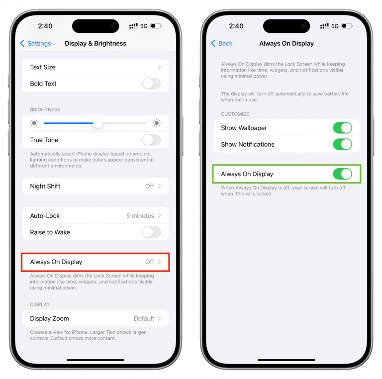 How to Activate Always on Display on Ios 16